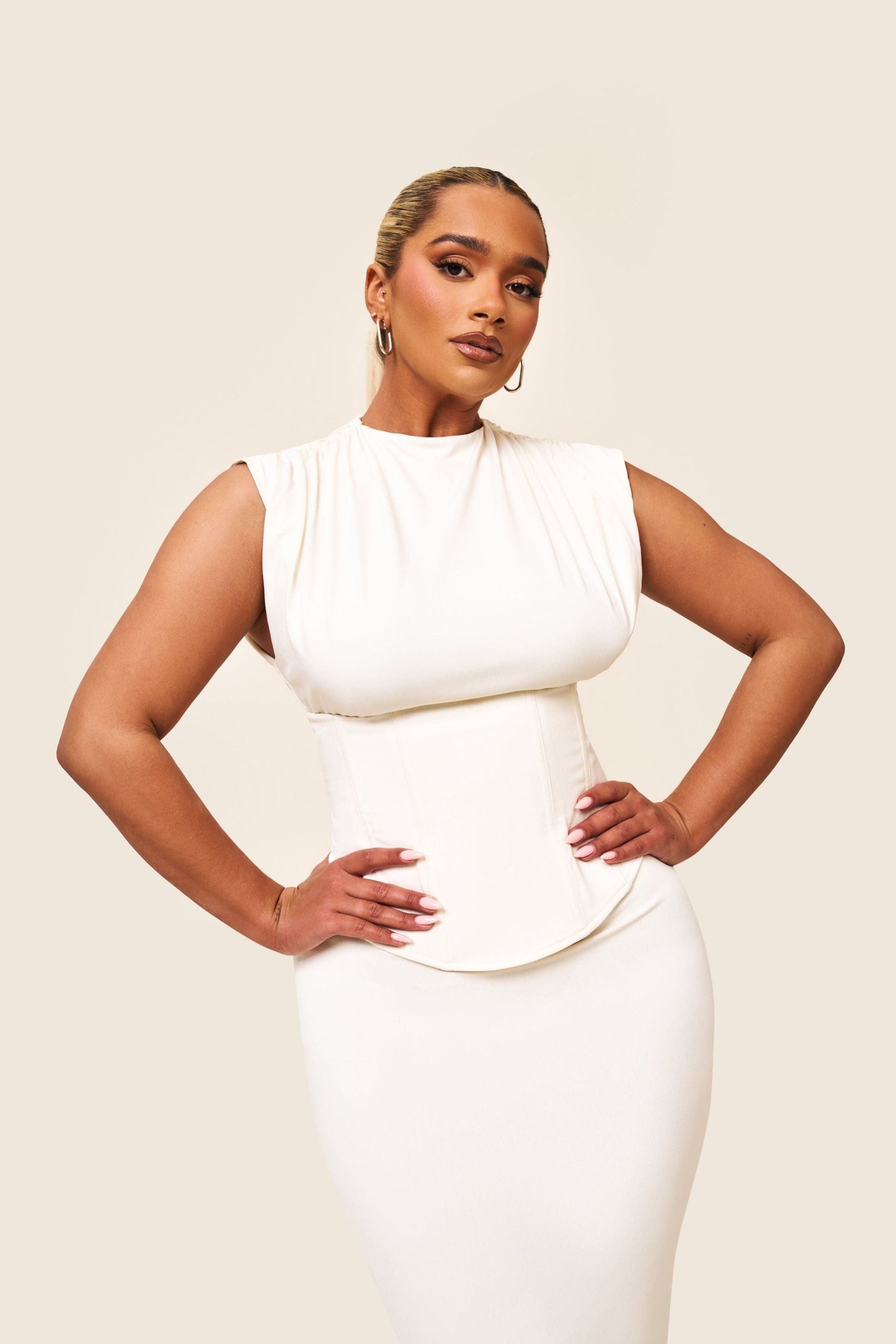 Sandra - Maxi Dress in Cream