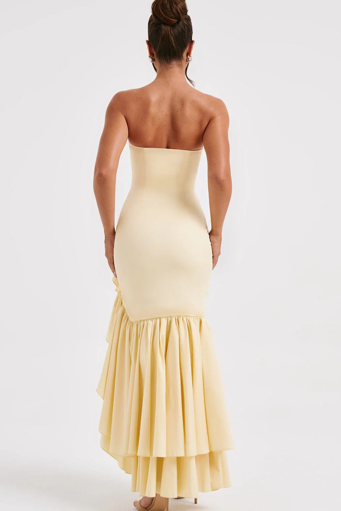 Seraphina - Ruffle Slit Maxi Dress