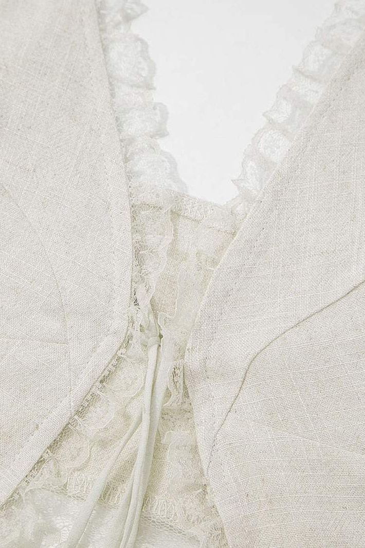 Leona - Front Tie-Top with Lace Trims