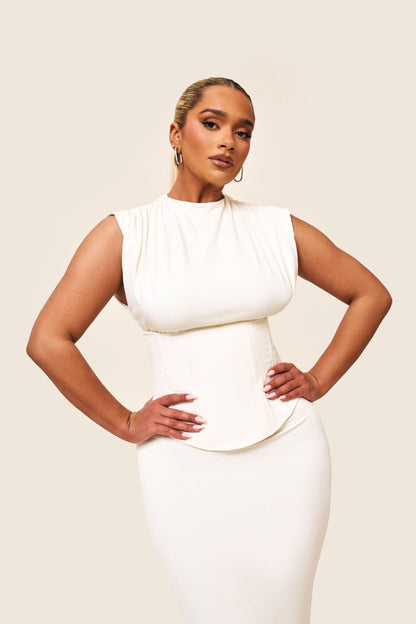 Sandra - Maxi Dress in Cream