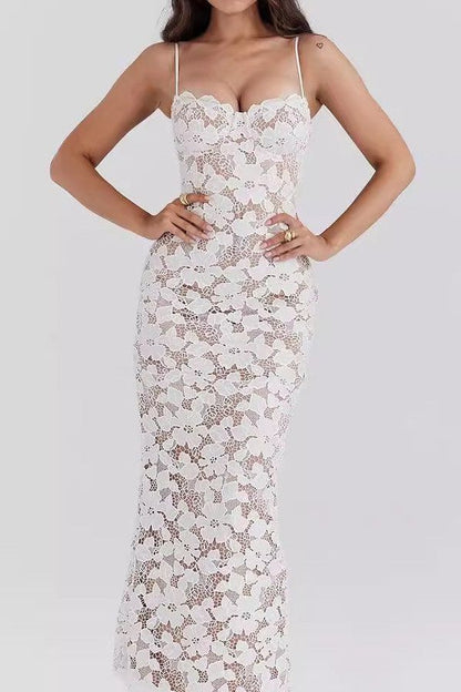 Isabella- Pearl Blossom Maxi Dress