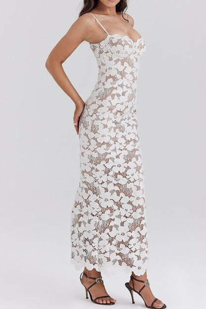 Isabella- Pearl Blossom Maxi Dress