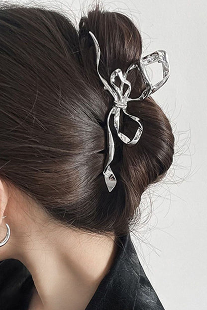 Elena - Metallic Bow Hair Claw