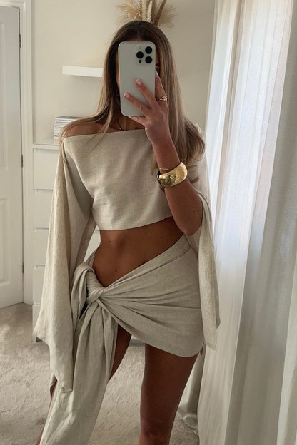 Ainsley - Linen Sarong Set