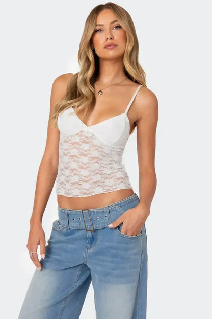 Azalea - Sheer Lace Top