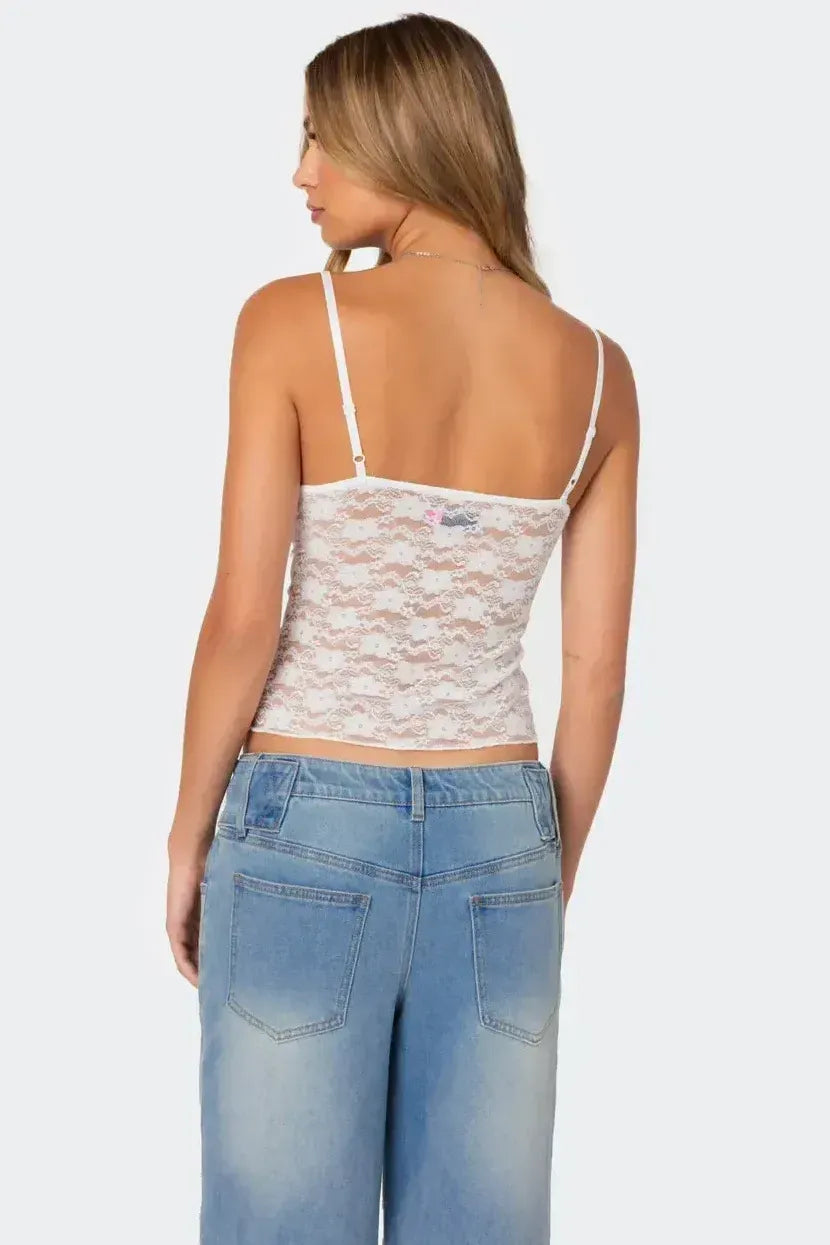 Azalea - Sheer Lace Top