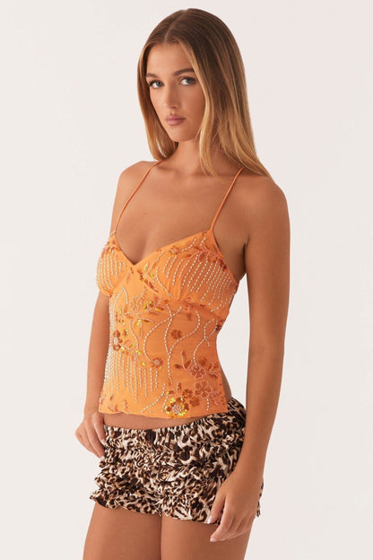 Vienna - Mint Sparkle Sequin Top