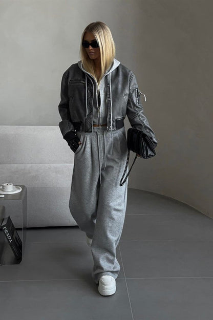 Amelia - Cropped Hoodie Set