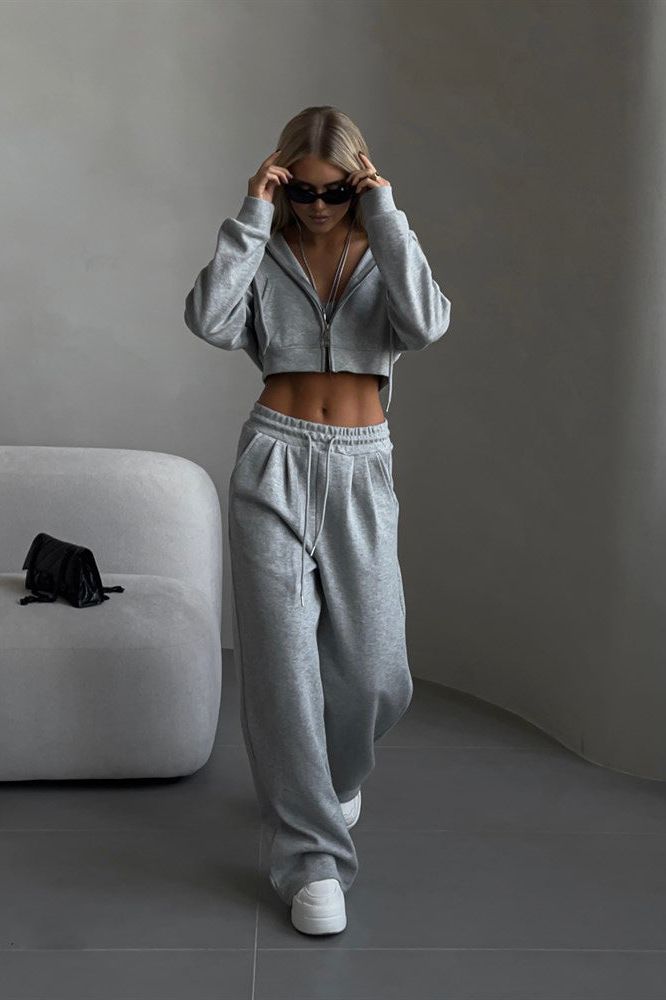 Amelia - Cropped Hoodie Set
