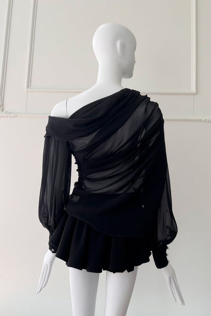 Dendy - Long-Sleeve Top and Skirt Set