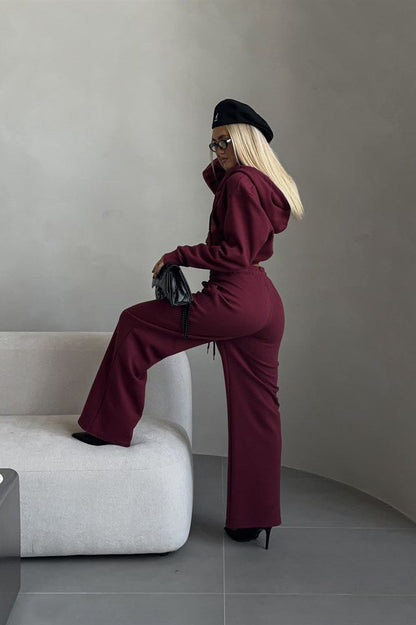 Amelia - Cropped Hoodie Set