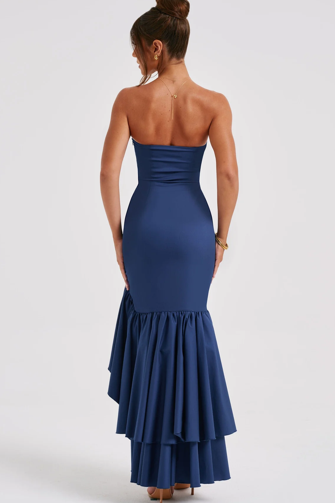 Seraphina - Ruffle Slit Maxi Dress