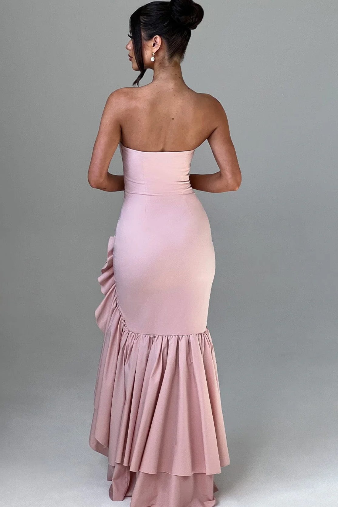 Seraphina - Ruffle Slit Maxi Dress