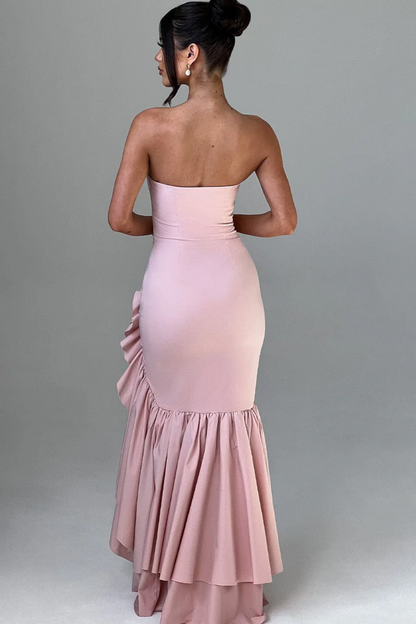 Seraphina - Ruffle Slit Maxi Dress