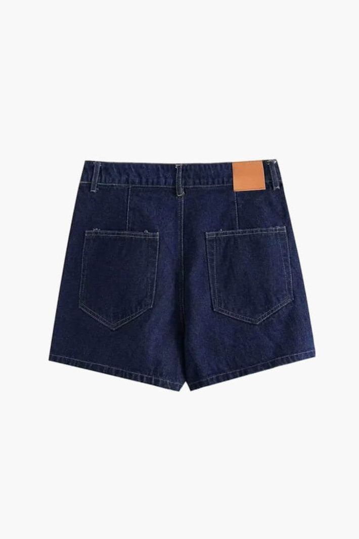 Lisa - Denim Cropped-Top & Skirt Two-Piece Set