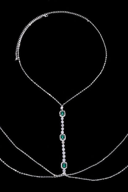 Aurelia - Emerald Crystal Body Necklace