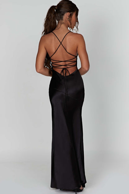Alexia - Satin Maxi Dress