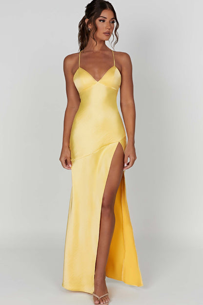 Alexia - Satin Maxi Dress