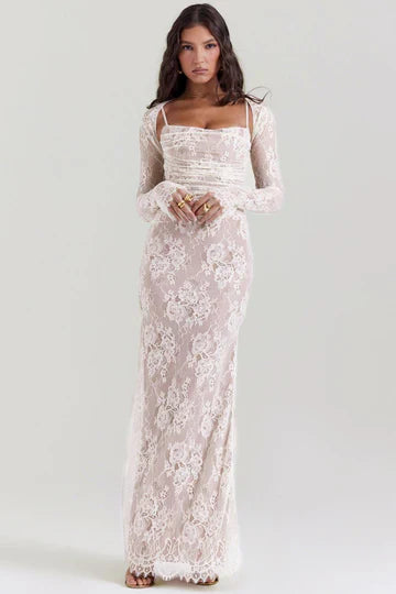 Louna - Floral Lace Maxi Dress