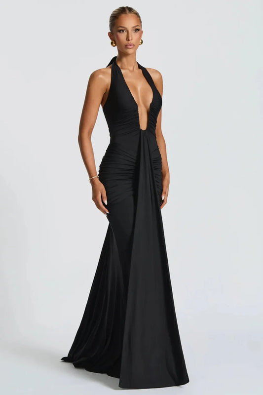 Bernadette - Draped Jersey Maxi Dress