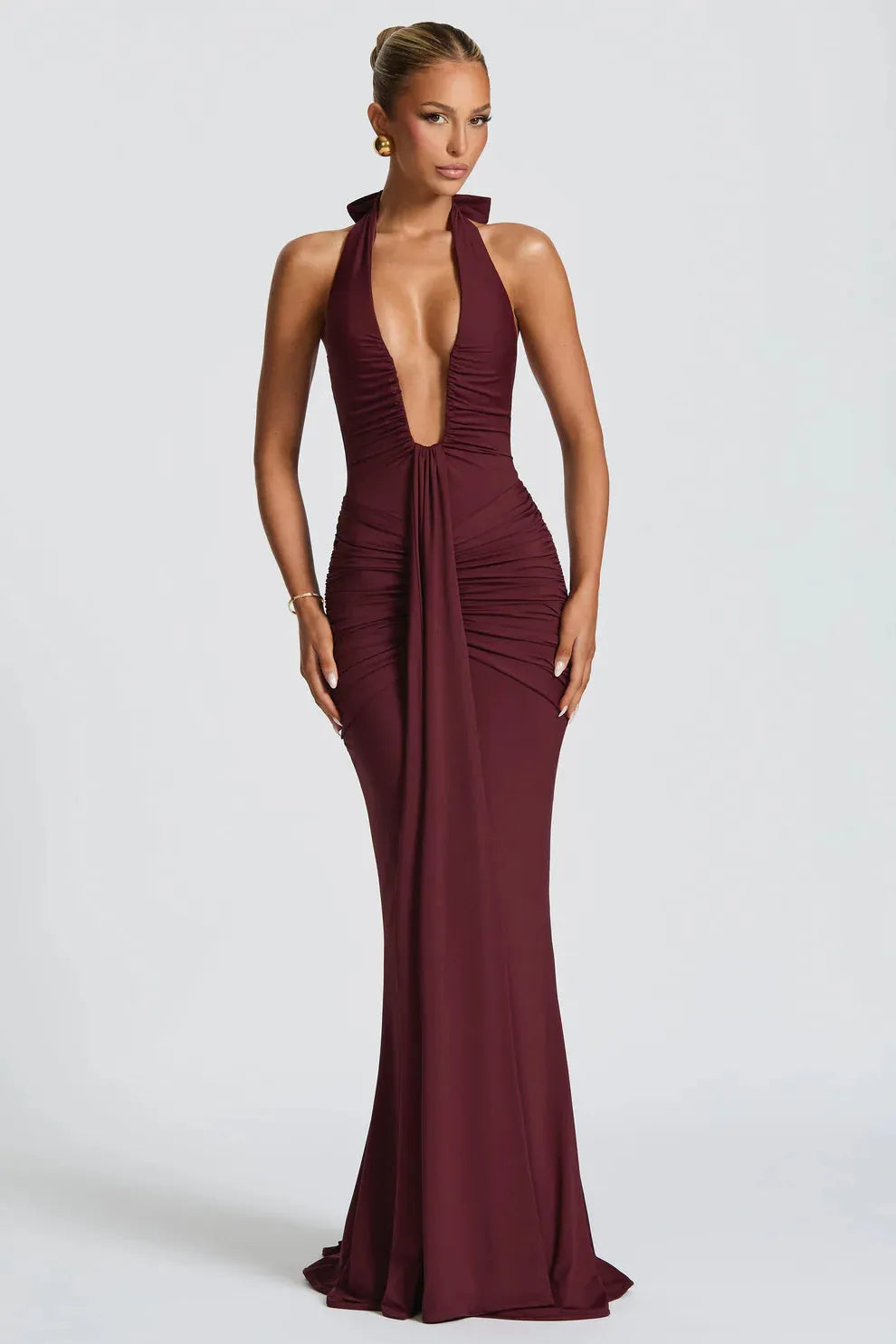 Bernadette - Draped Jersey Maxi Dress