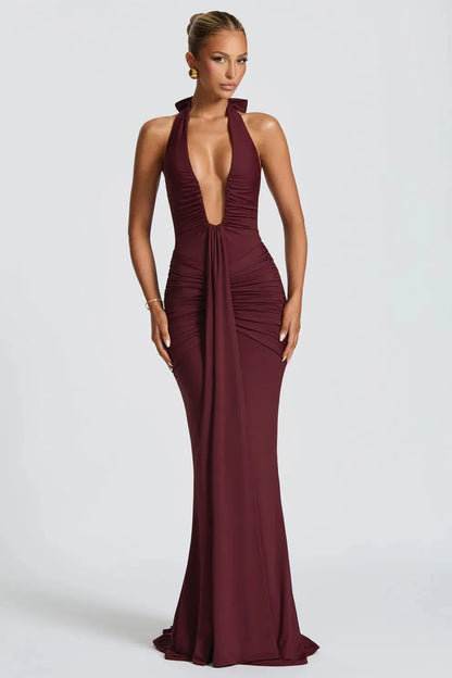 Bernadette - Draped Jersey Maxi Dress